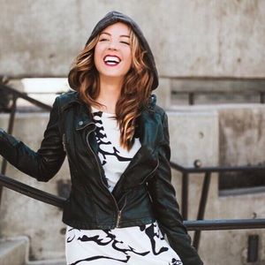 Free People vegan leather jacket